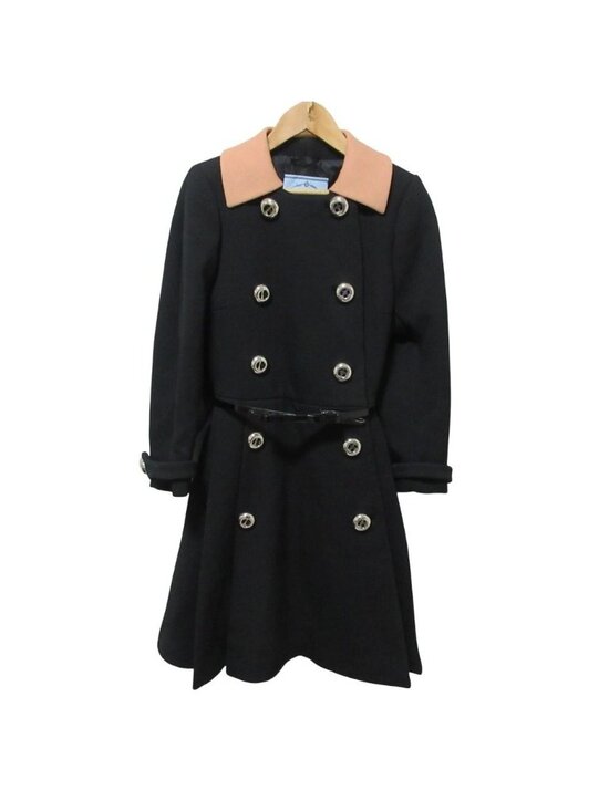 Prada Jackets & Blazers - Prada Wool Double Breasted Coat Black